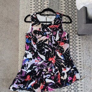 Dana Buchman Peplum High-Low Asymmetrical Sleeveless Blouse Size Medium